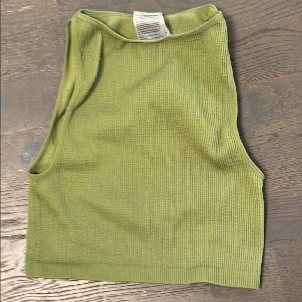 Green Cotton On ribbed tank top.